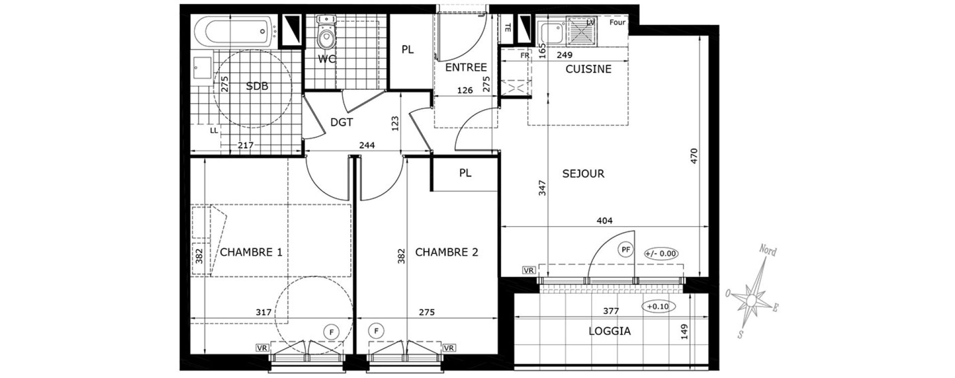 Appartement T3 de 57,80 m2 &agrave; Gretz-Armainvilliers Centre