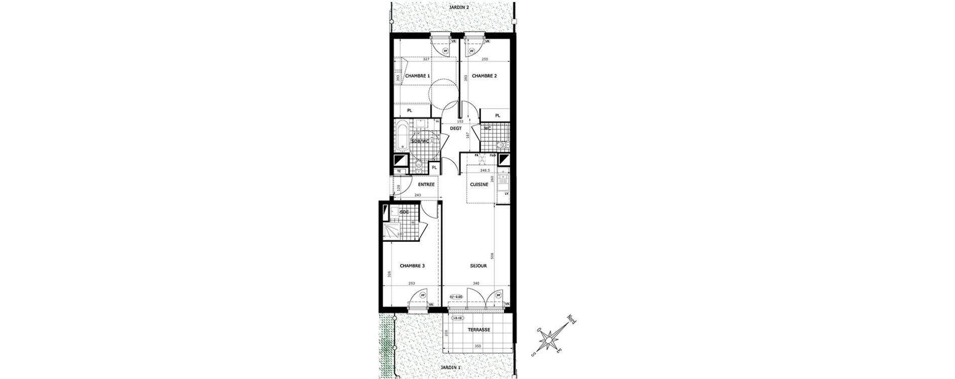 Appartement T4 de 77,15 m2 &agrave; Gretz-Armainvilliers Centre