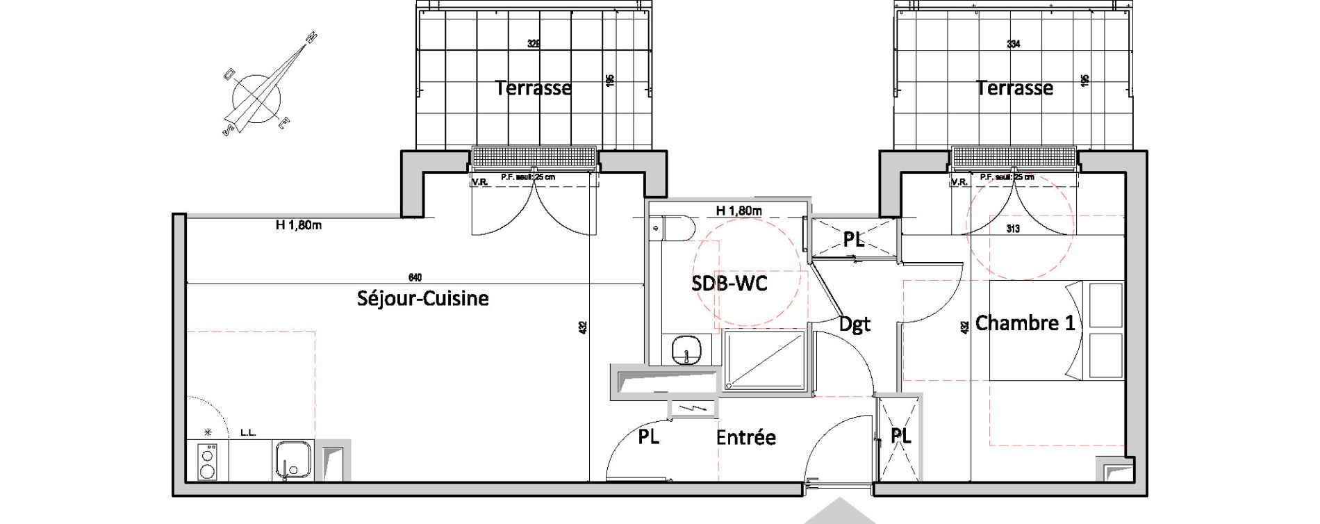 Appartement T2 de 50,34 m2 &agrave; Gretz-Armainvilliers Centre