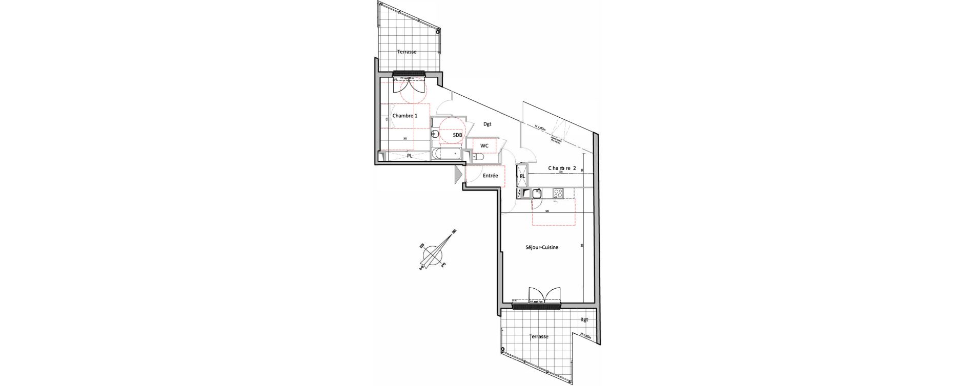 Appartement T3 de 78,37 m2 &agrave; Gretz-Armainvilliers Centre