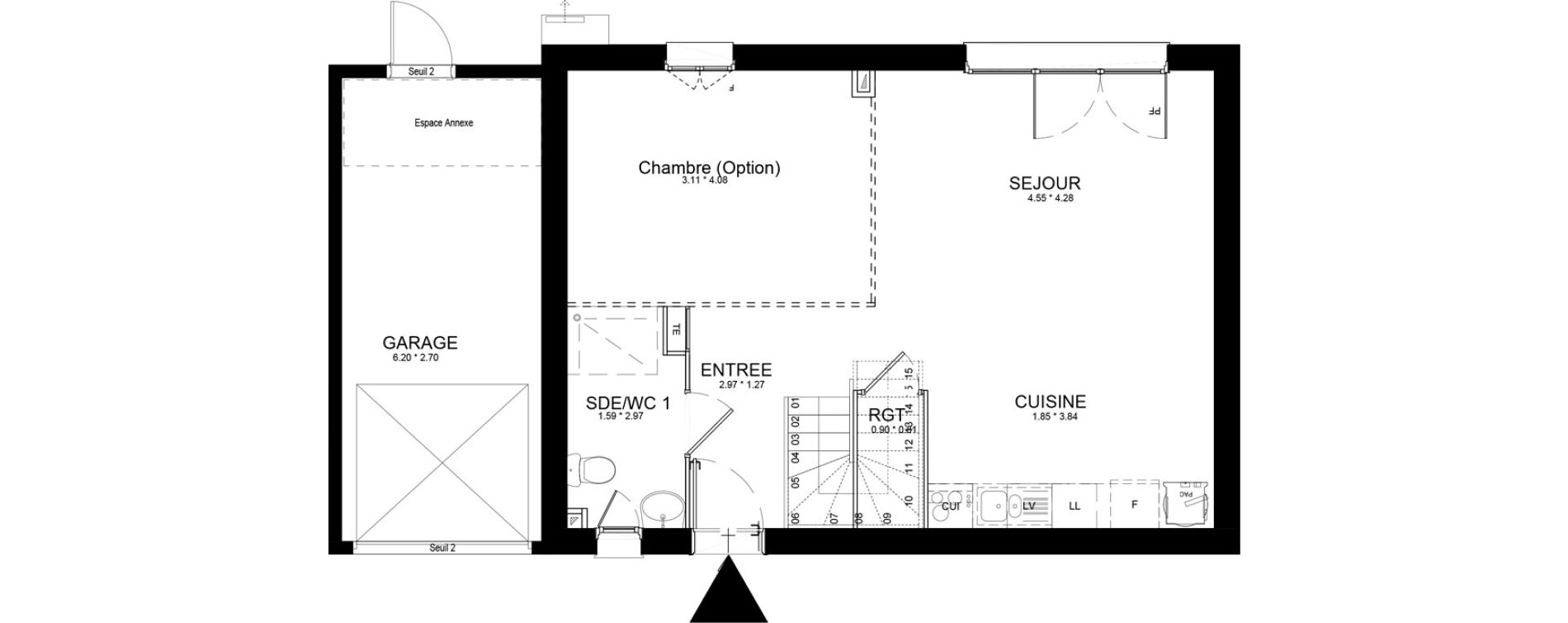 Maison T4 de 97,67 m2 &agrave; Isles-L&egrave;s-Villenoy Centre