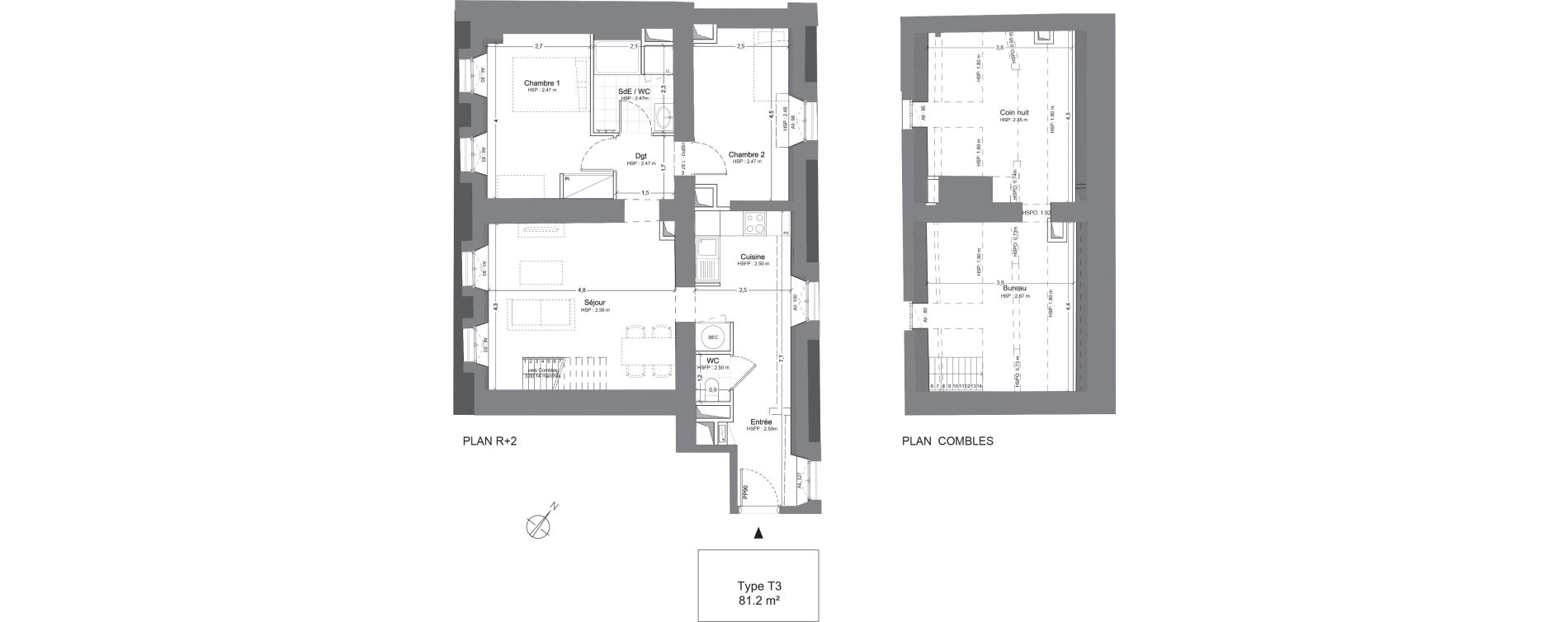 Appartement T3 de 81,20 m2 &agrave; Juilly Centre