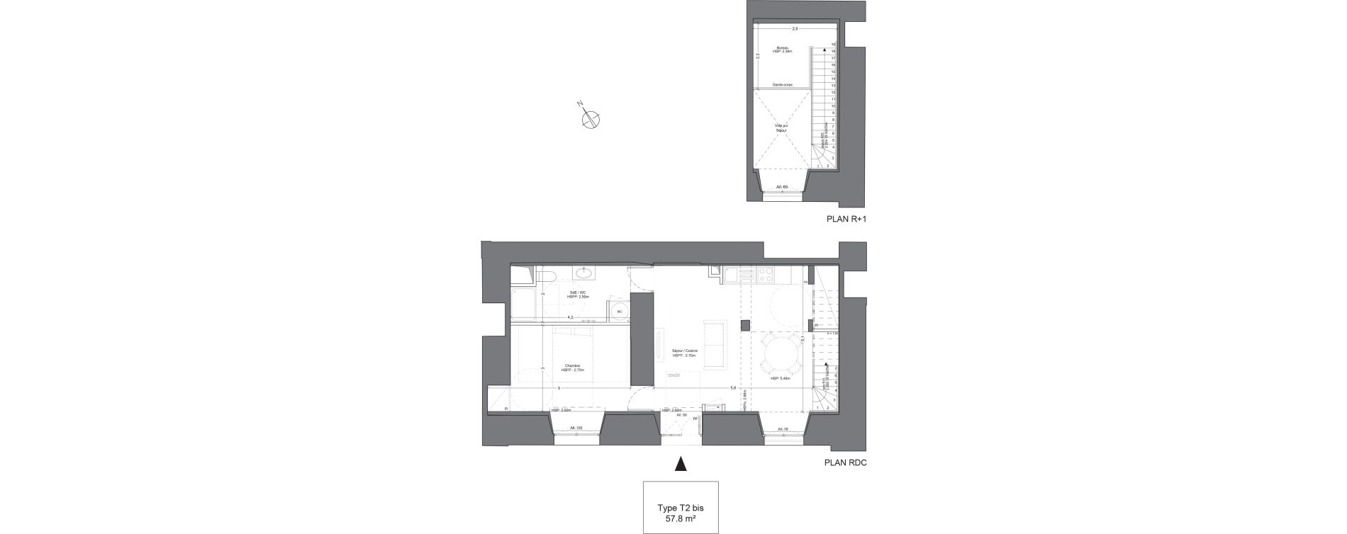 Appartement T2 de 57,80 m2 &agrave; Juilly Centre