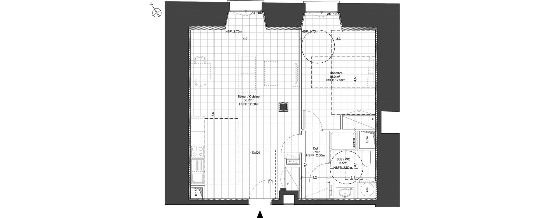 Appartement T2 de 60,90 m2 &agrave; Juilly Centre