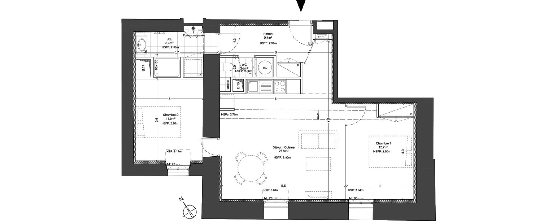 Appartement T3 de 68,50 m2 &agrave; Juilly Centre