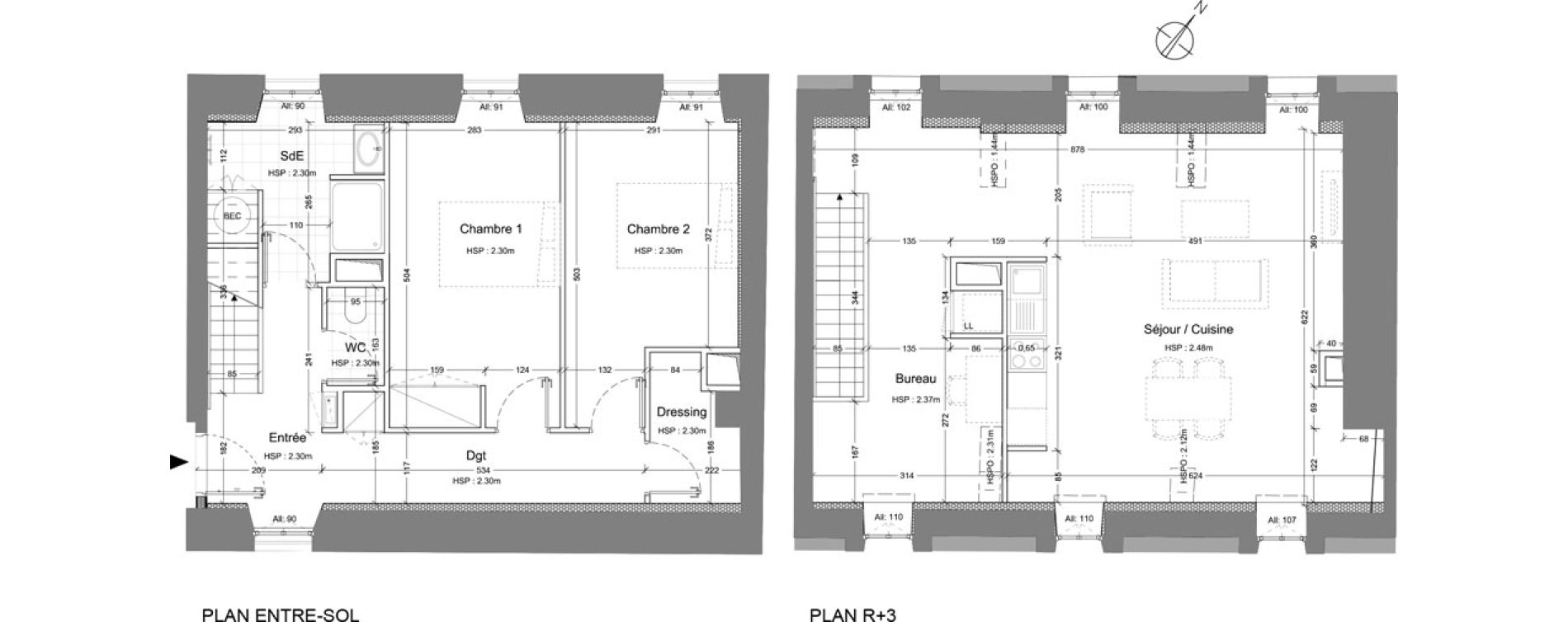 Duplex T3 de 99,60 m2 &agrave; Juilly Centre