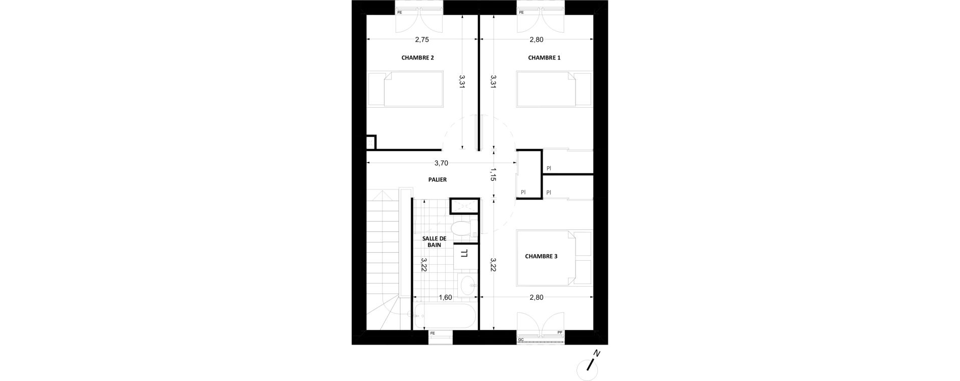 Maison T4 de 80,64 m2 &agrave; La Rochette Centre