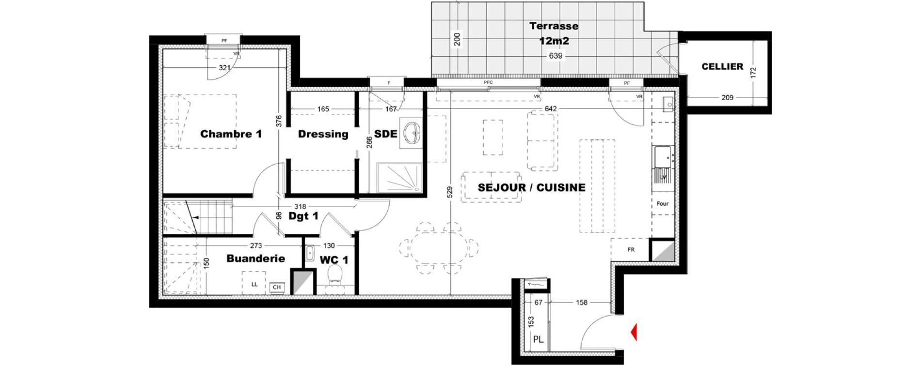 Duplex T4 de 111,85 m2 &agrave; Lagny-Sur-Marne Tassigny - leclerc centre