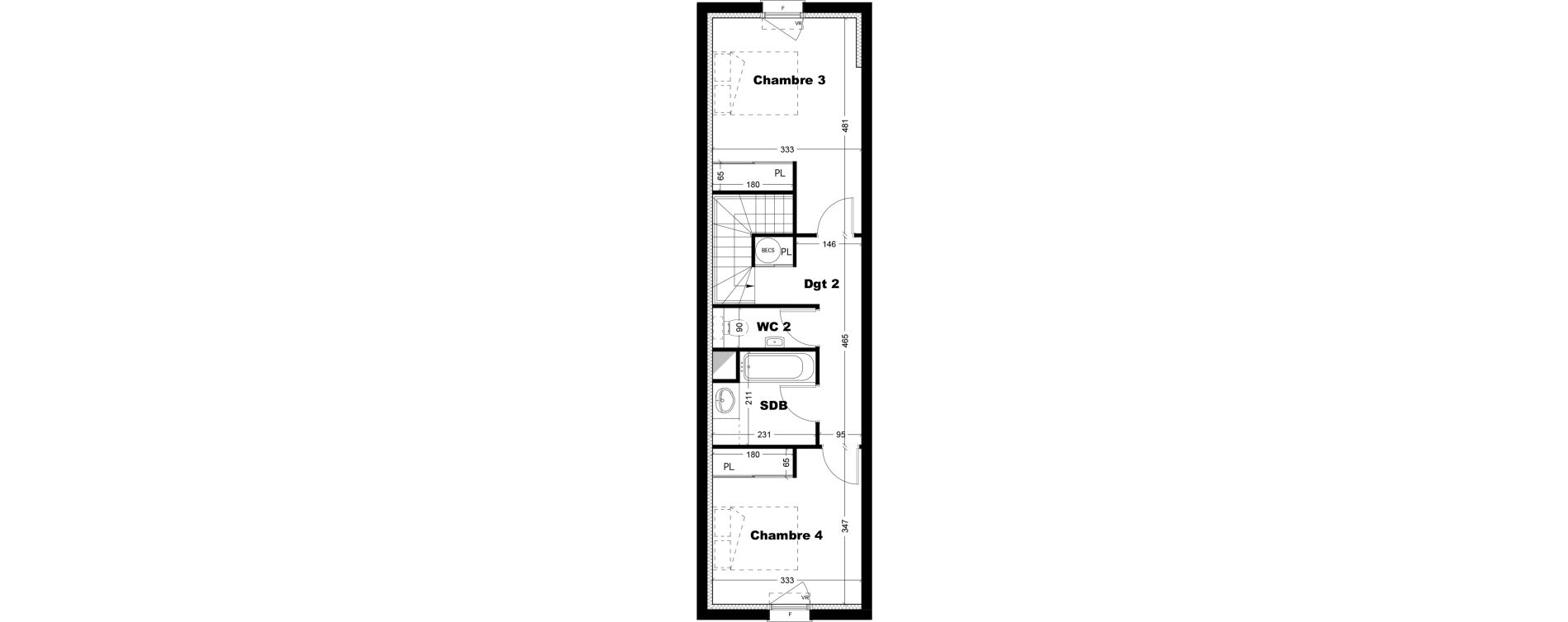 Duplex T4 de 111,85 m2 &agrave; Lagny-Sur-Marne Tassigny - leclerc centre