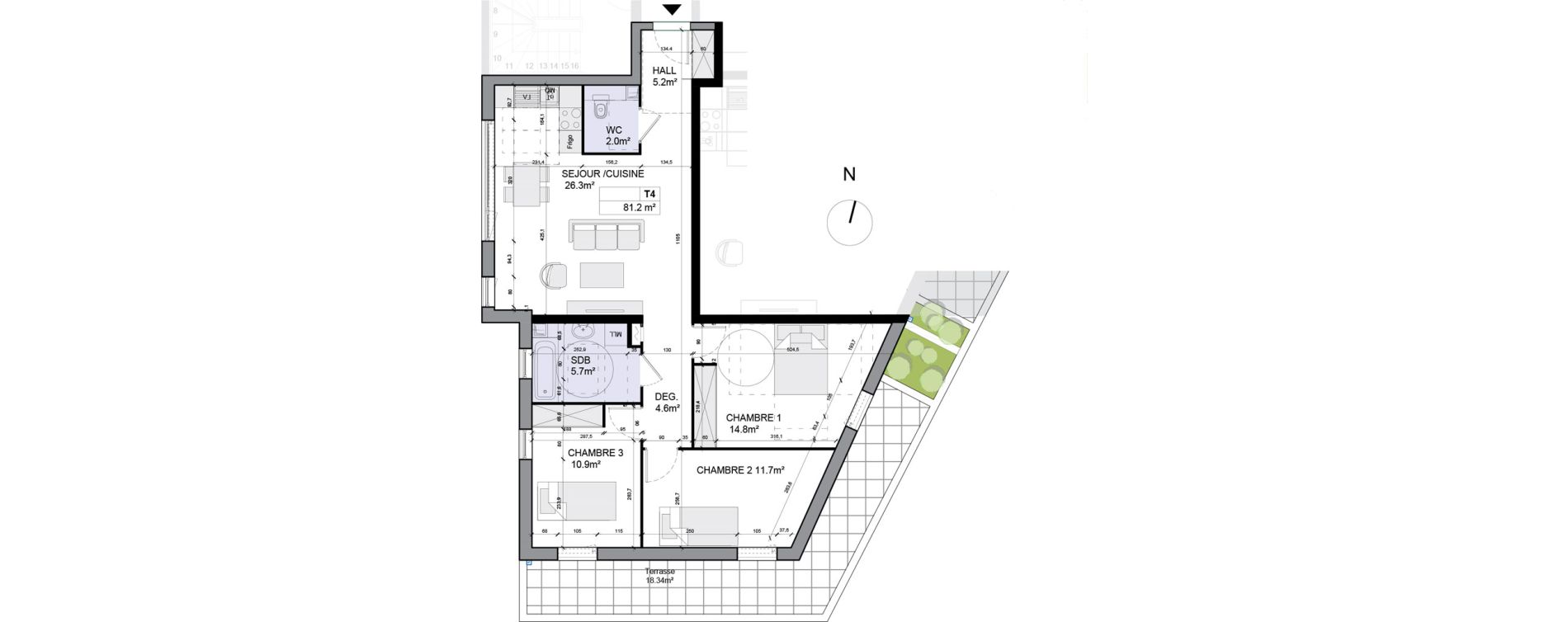 Appartement T4 de 81,20 m2 &agrave; Lagny-Sur-Marne Saint-jean