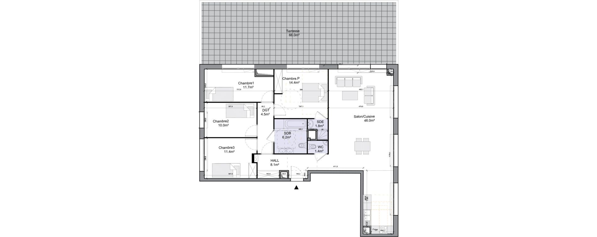 Appartement T5 de 115,50 m2 &agrave; Lagny-Sur-Marne Saint-jean