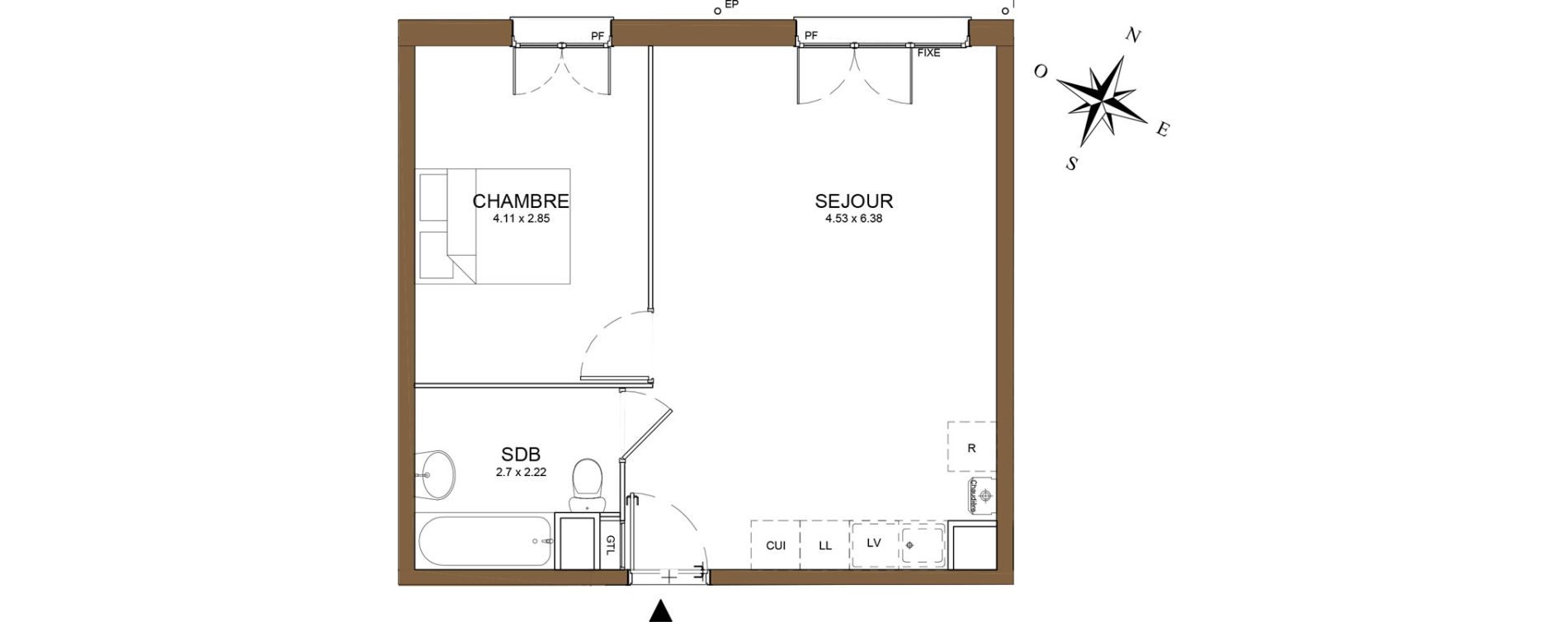 Appartement T2 de 43,88 m2 au M&eacute;e-Sur-Seine Le village
