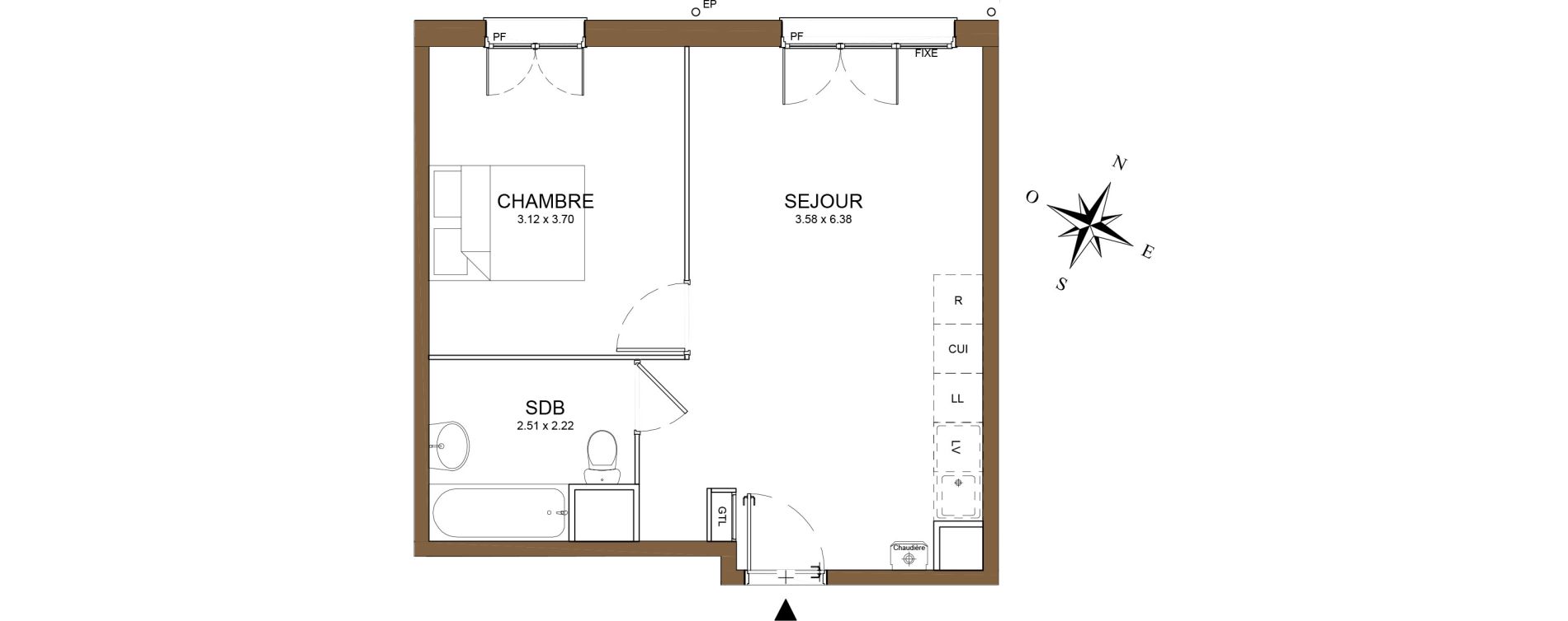 Appartement T2 de 40,10 m2 au M&eacute;e-Sur-Seine Le village