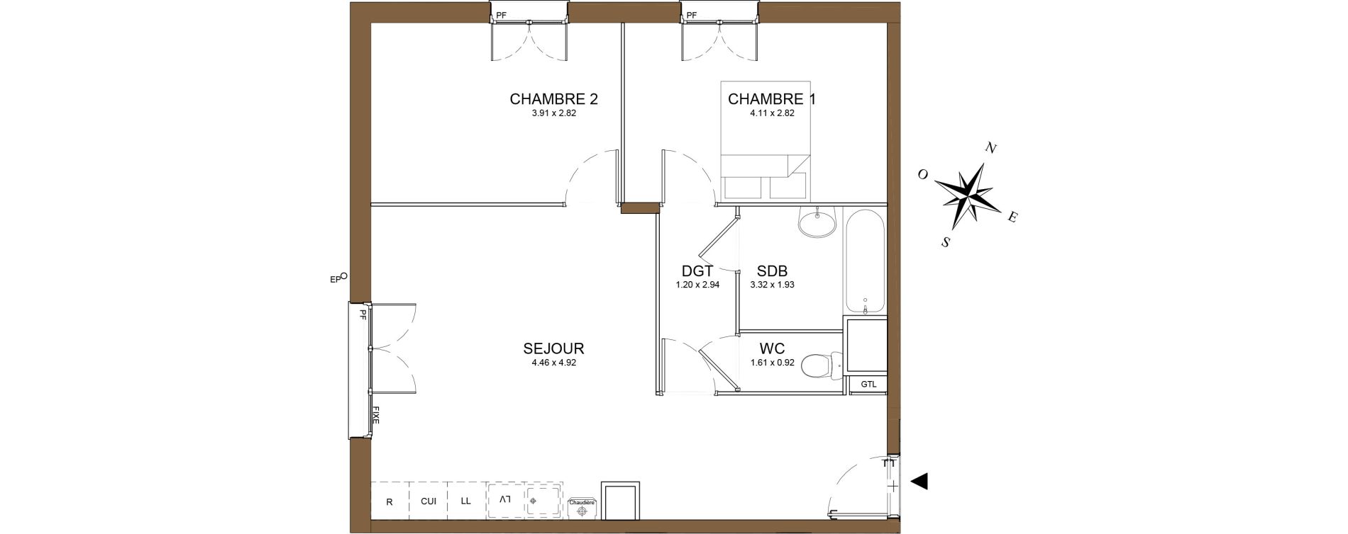 Appartement T3 de 60,52 m2 au M&eacute;e-Sur-Seine Le village