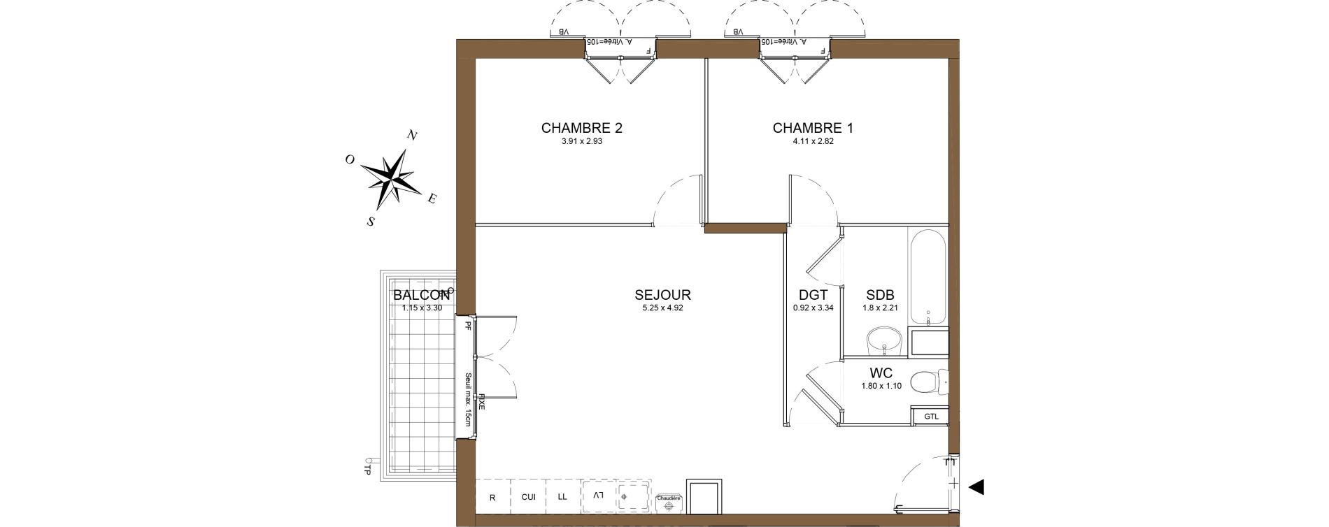 Appartement T3 de 60,72 m2 au M&eacute;e-Sur-Seine Le village