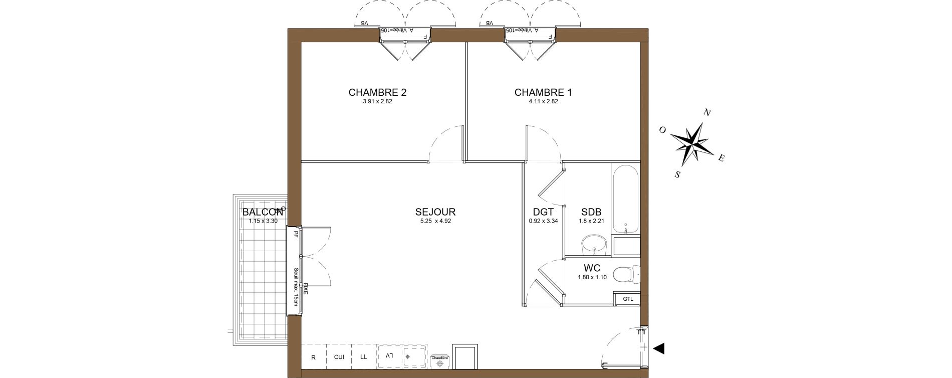 Appartement T3 de 60,87 m2 au M&eacute;e-Sur-Seine Le village