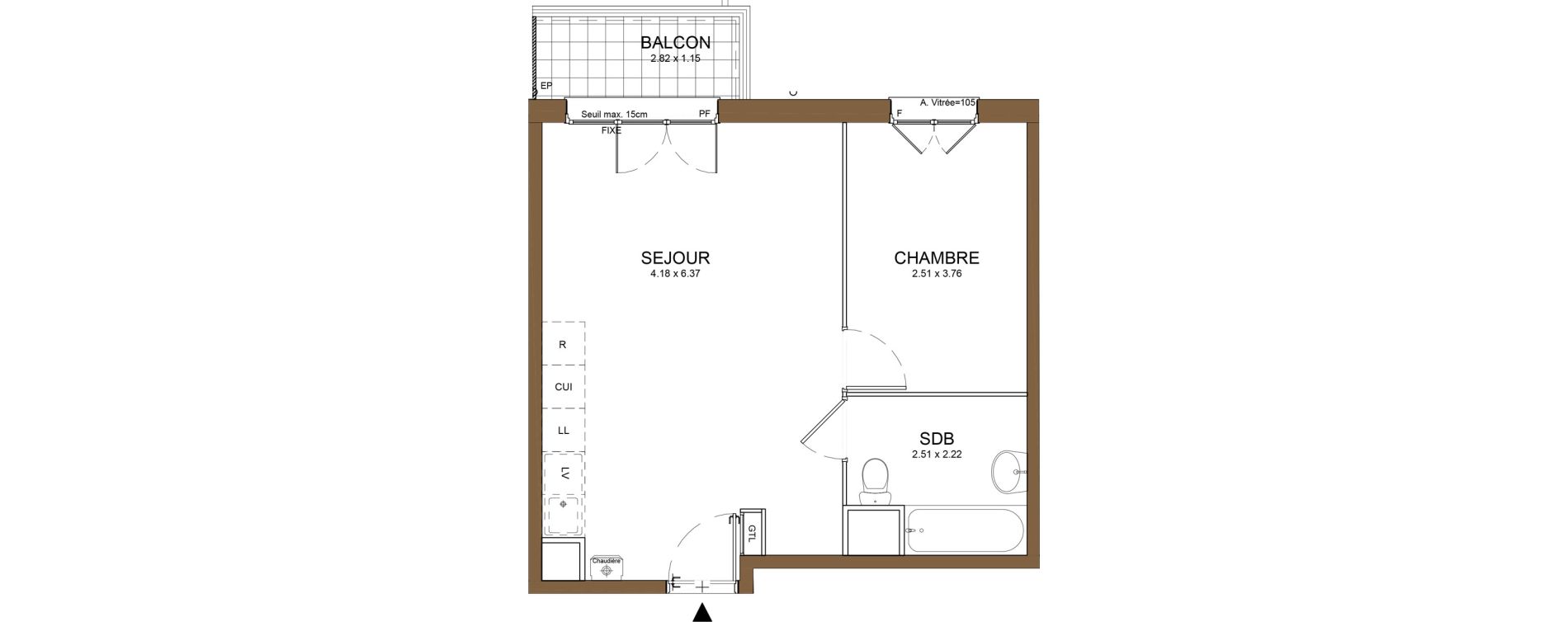 Appartement T2 de 40,04 m2 au M&eacute;e-Sur-Seine Le village