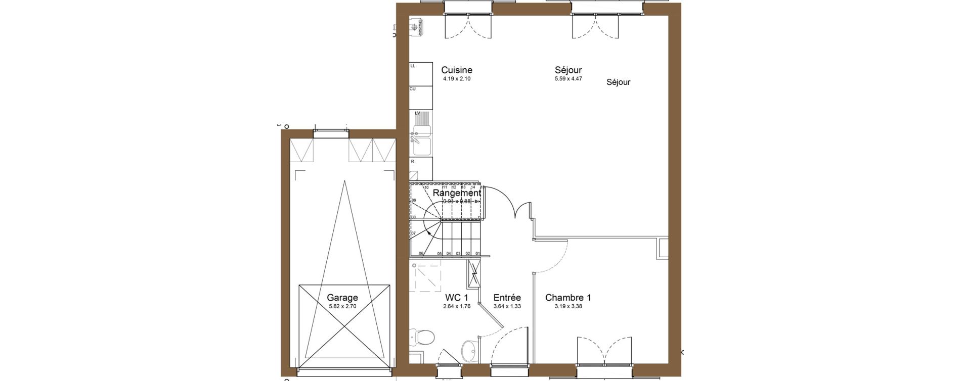 Appartement T5 de 107,21 m2 au M&eacute;e-Sur-Seine Le village