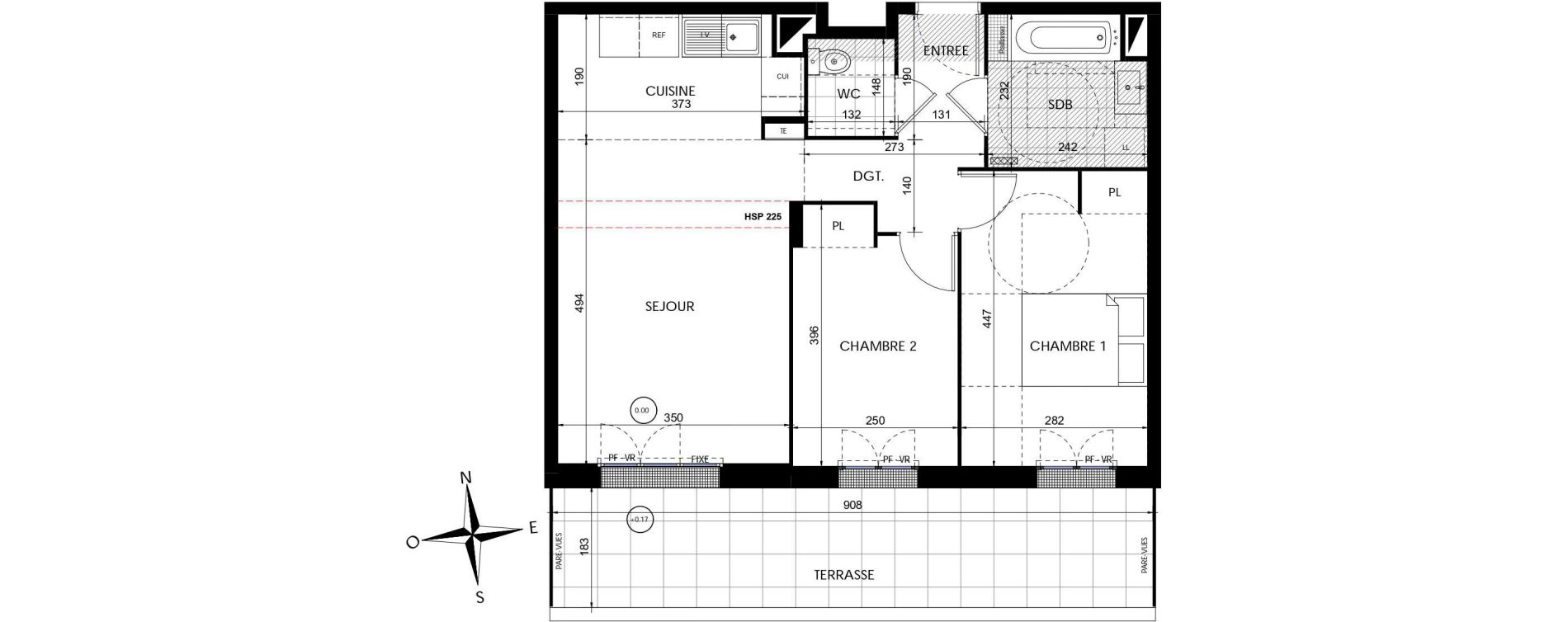 Appartement T3 de 58,50 m2 &agrave; Lieusaint Centre