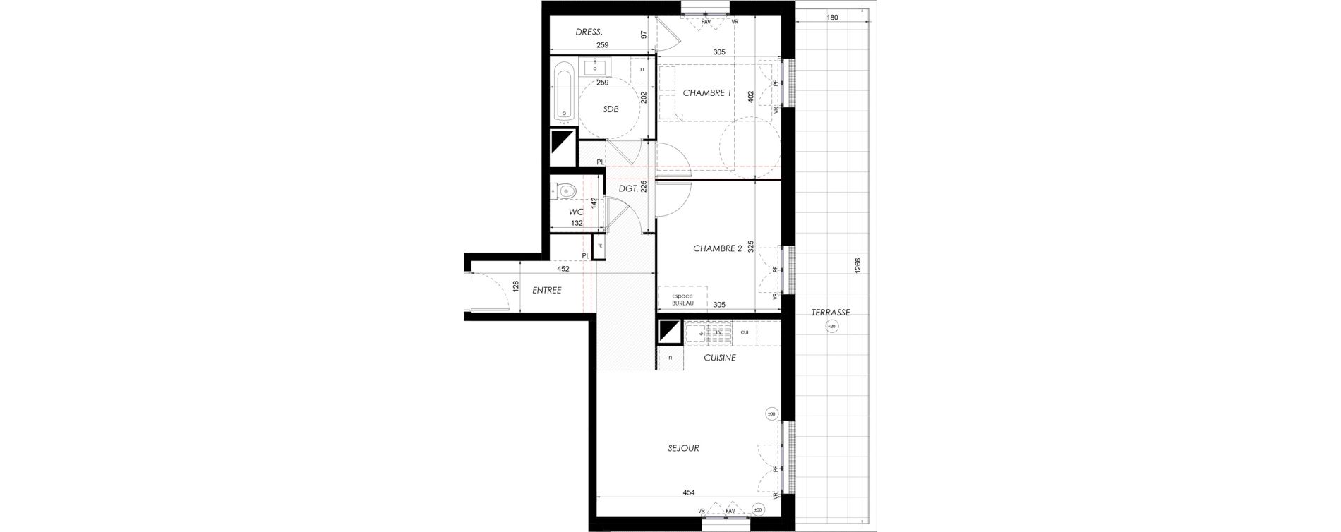 Appartement T3 de 63,65 m2 &agrave; Lieusaint Centre