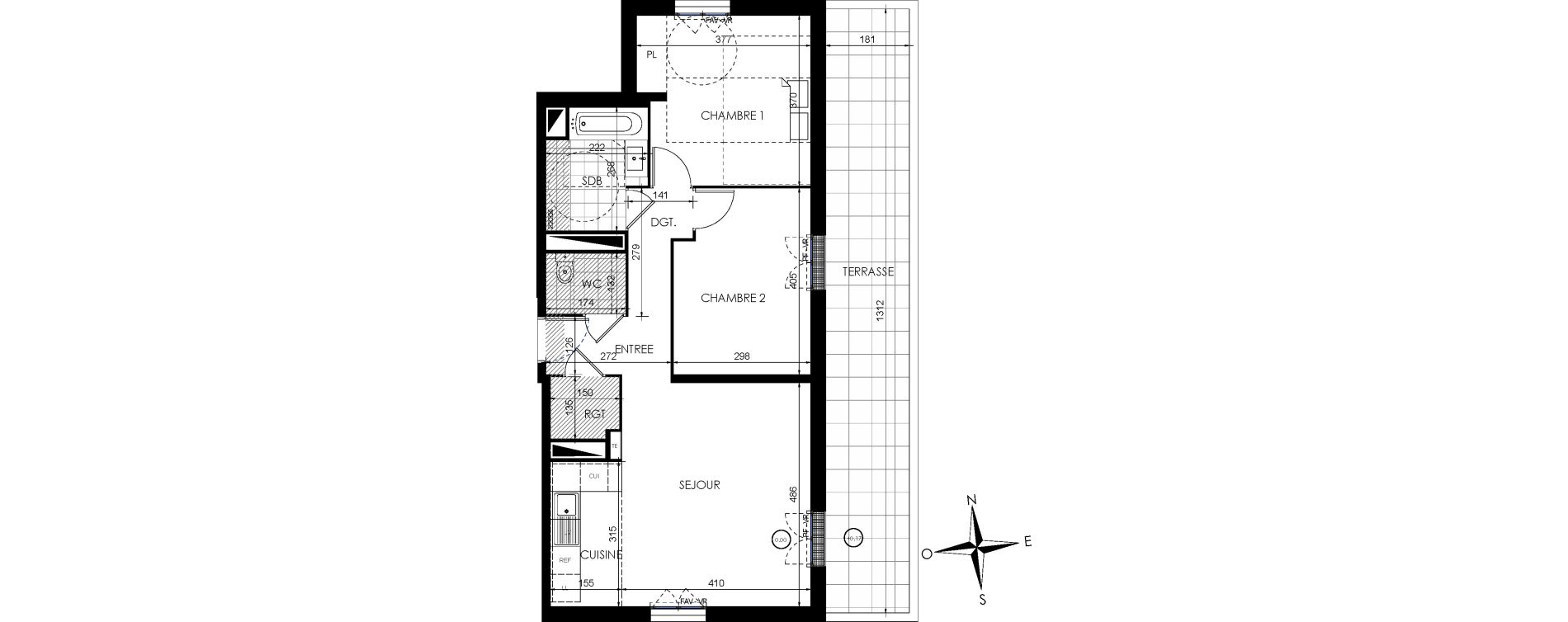 Appartement T3 de 65,87 m2 &agrave; Lieusaint Centre