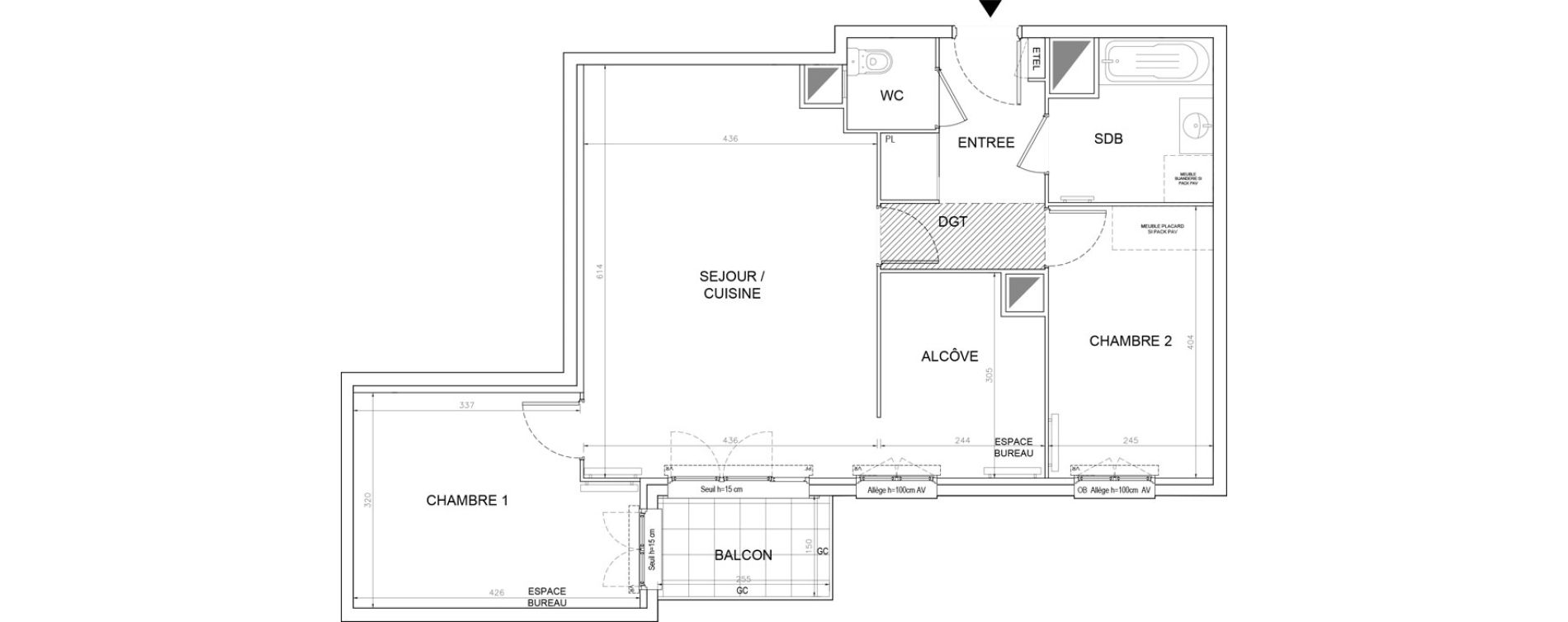 Appartement T3 de 69,35 m2 &agrave; Lognes Segrais