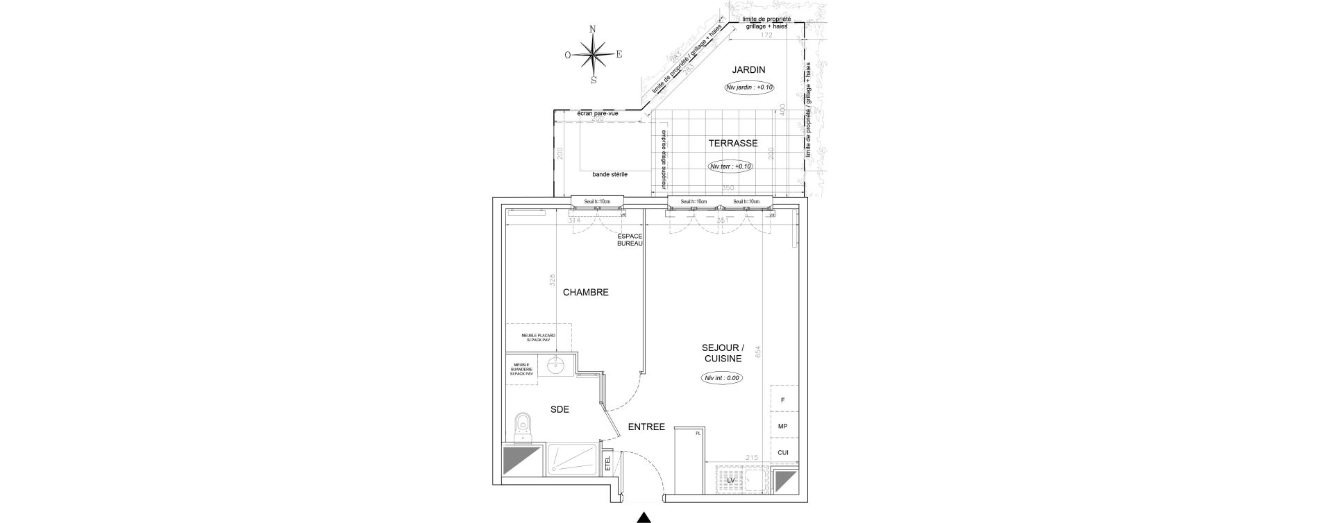 Appartement T2 de 40,85 m2 &agrave; Lognes Segrais