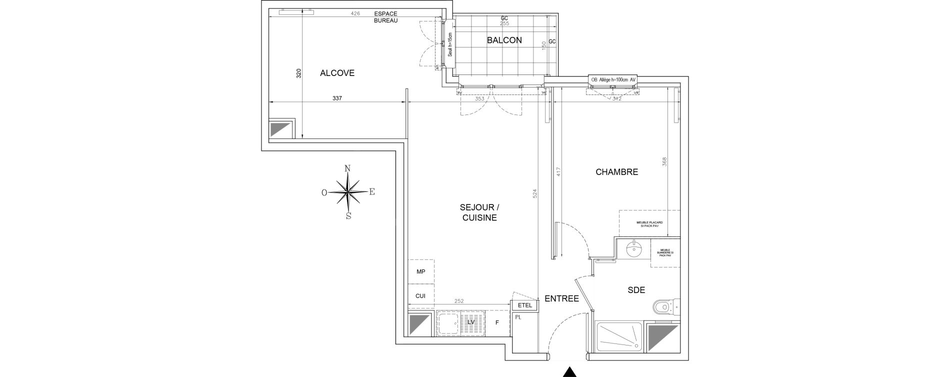 Appartement T2 de 53,08 m2 &agrave; Lognes Segrais