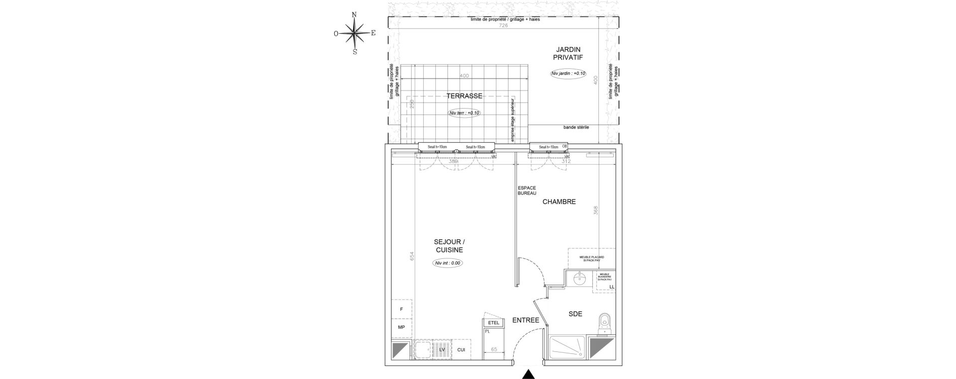 Appartement T2 de 44,25 m2 &agrave; Lognes Segrais