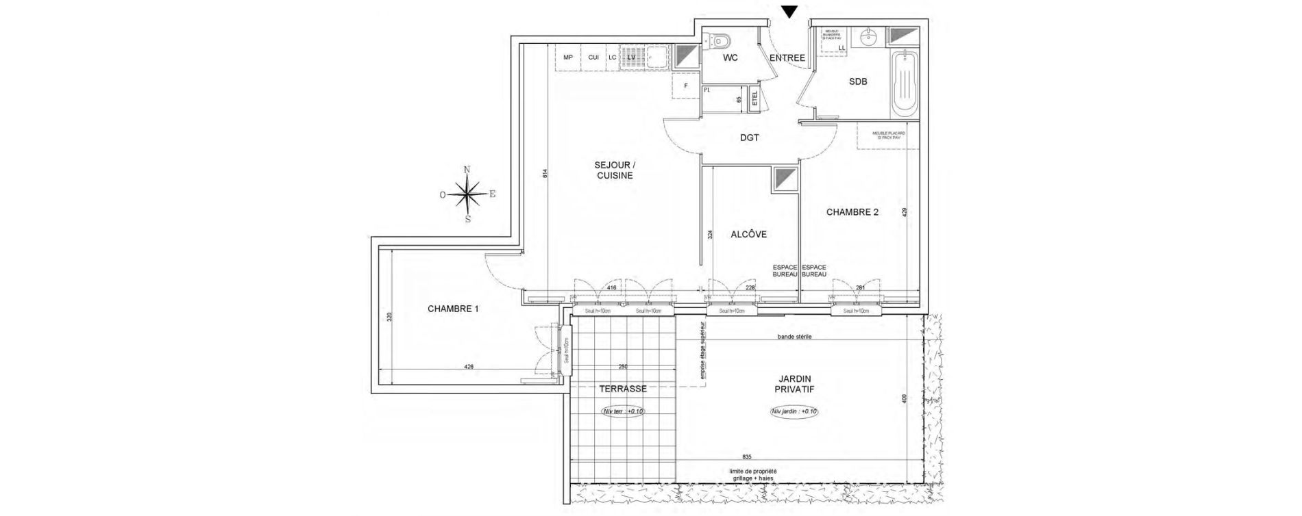 Appartement T3 de 69,50 m2 &agrave; Lognes Segrais