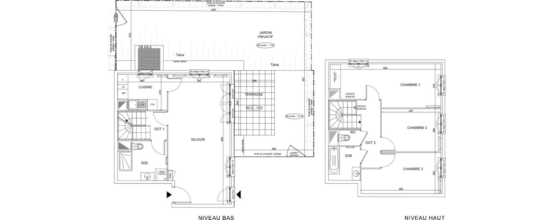 Duplex T4 de 94,15 m2 &agrave; Lognes Segrais