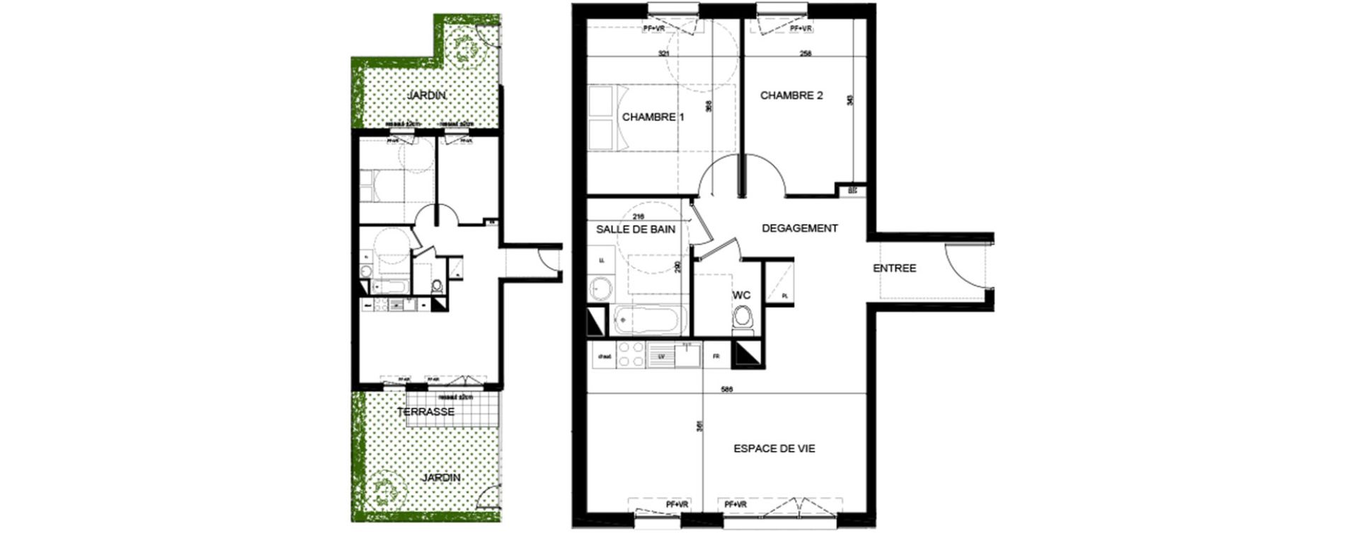 Appartement T3 de 61,50 m2 &agrave; Lognes Centre