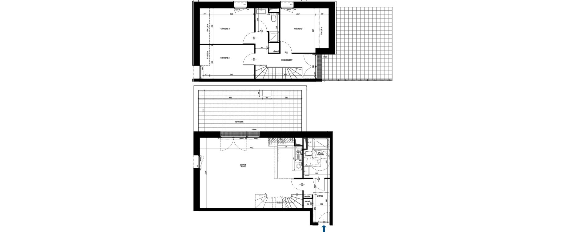 Duplex T4 de 90,40 m2 &agrave; Magny-Le-Hongre Centre