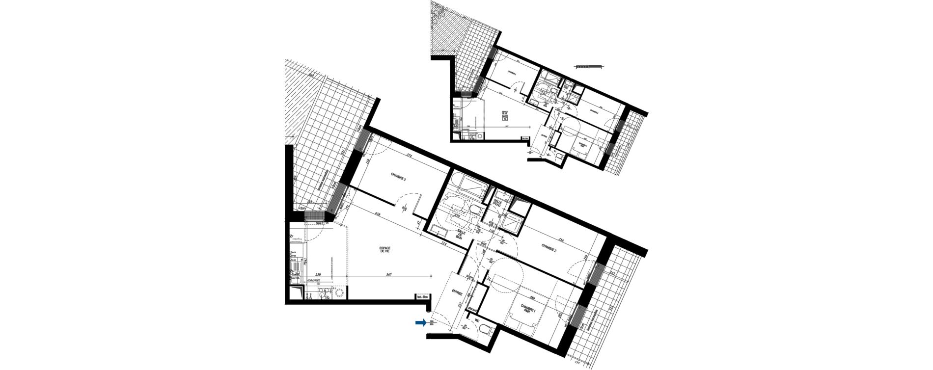 Appartement T4 de 72,15 m2 &agrave; Magny-Le-Hongre Centre