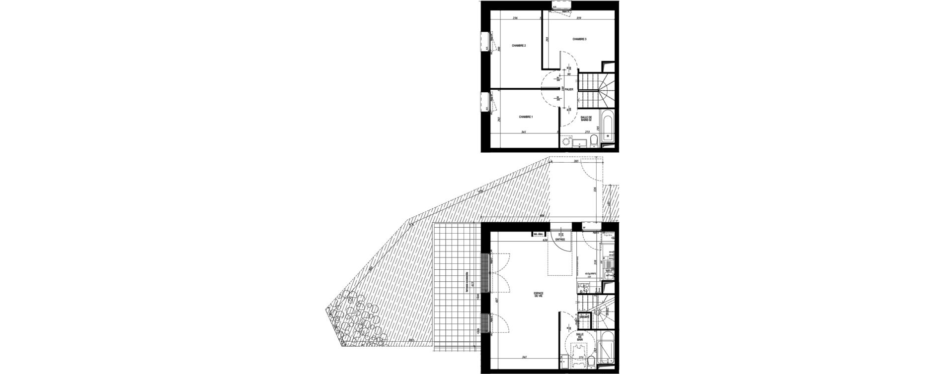 Duplex T4 de 76,97 m2 &agrave; Magny-Le-Hongre Centre