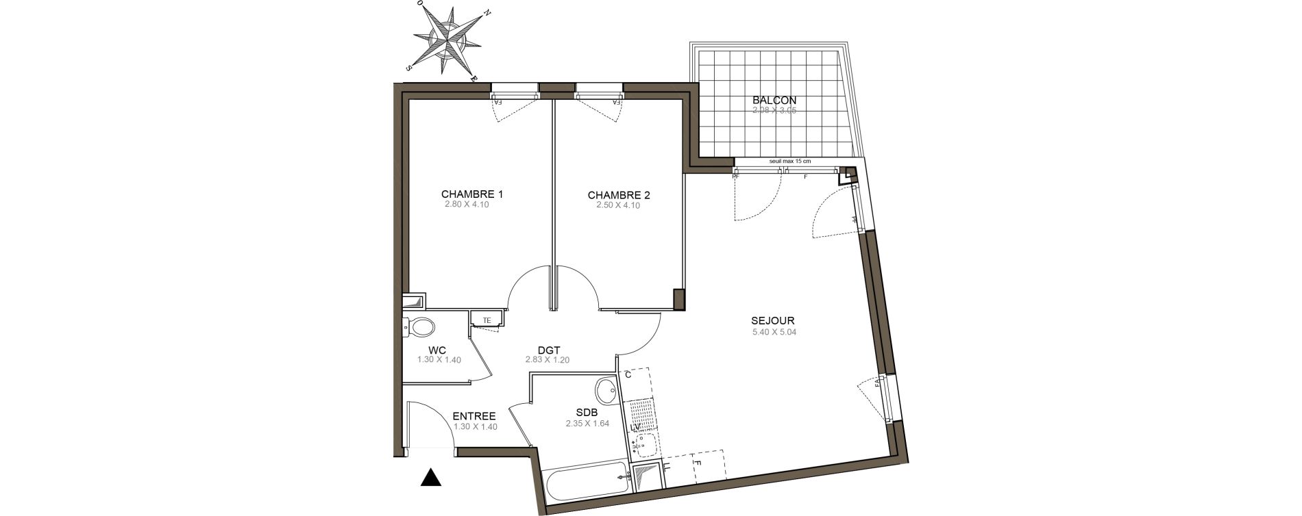 Appartement T3 de 59,24 m2 &agrave; Meaux Beauval