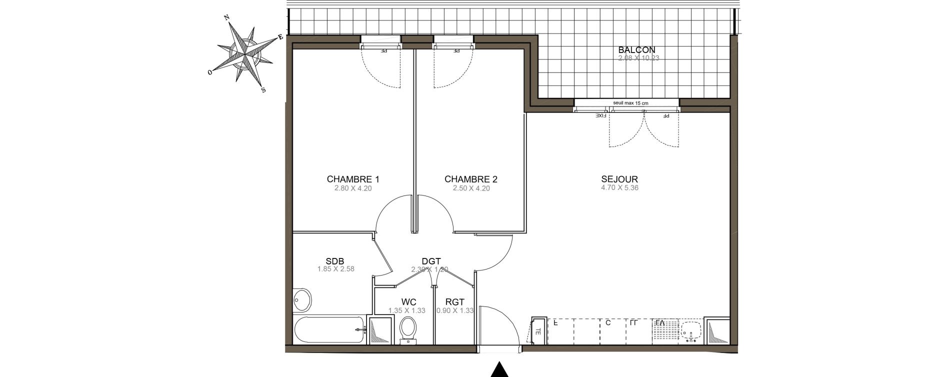 Appartement T3 de 59,91 m2 &agrave; Meaux Beauval