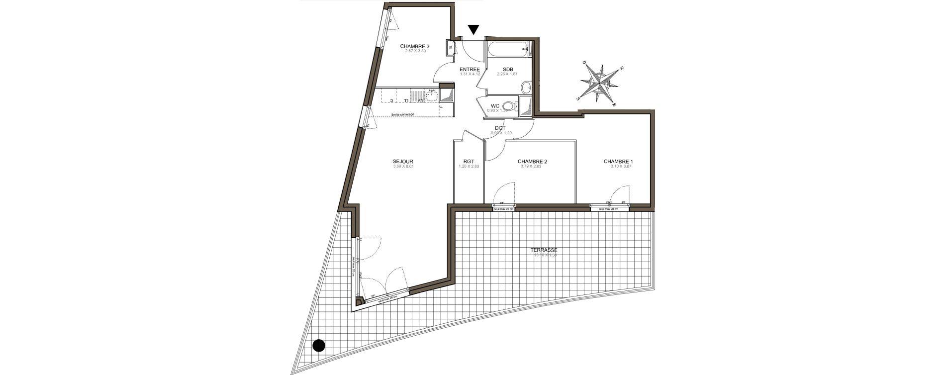 Appartement T4 de 79,57 m2 &agrave; Meaux Beauval