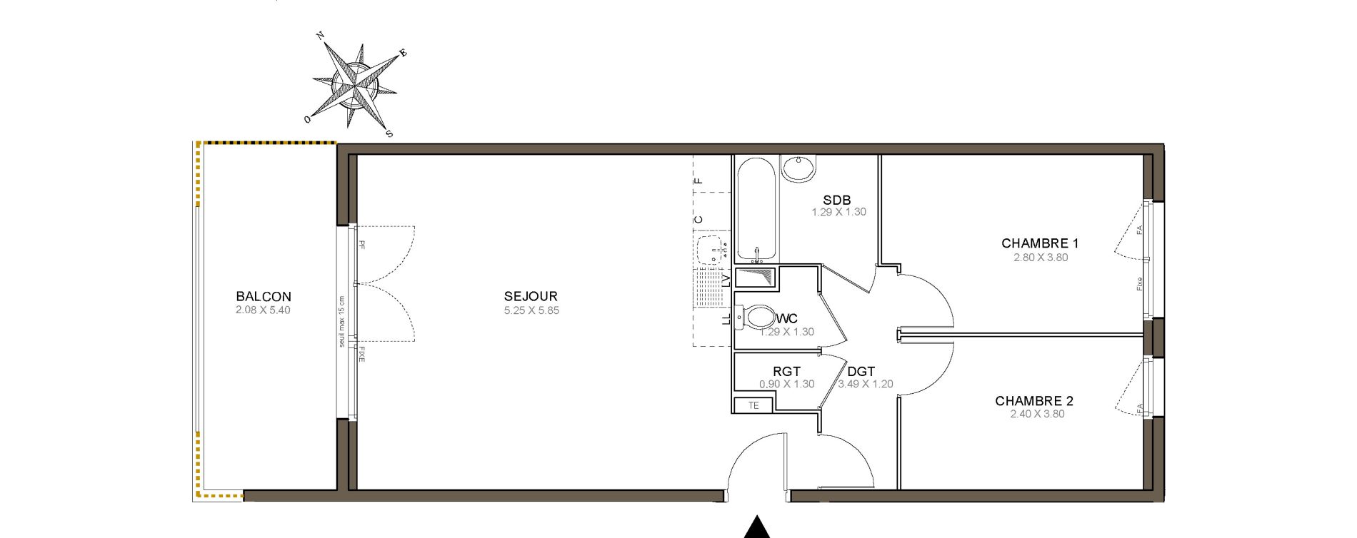 Appartement T3 de 63,02 m2 &agrave; Meaux Beauval