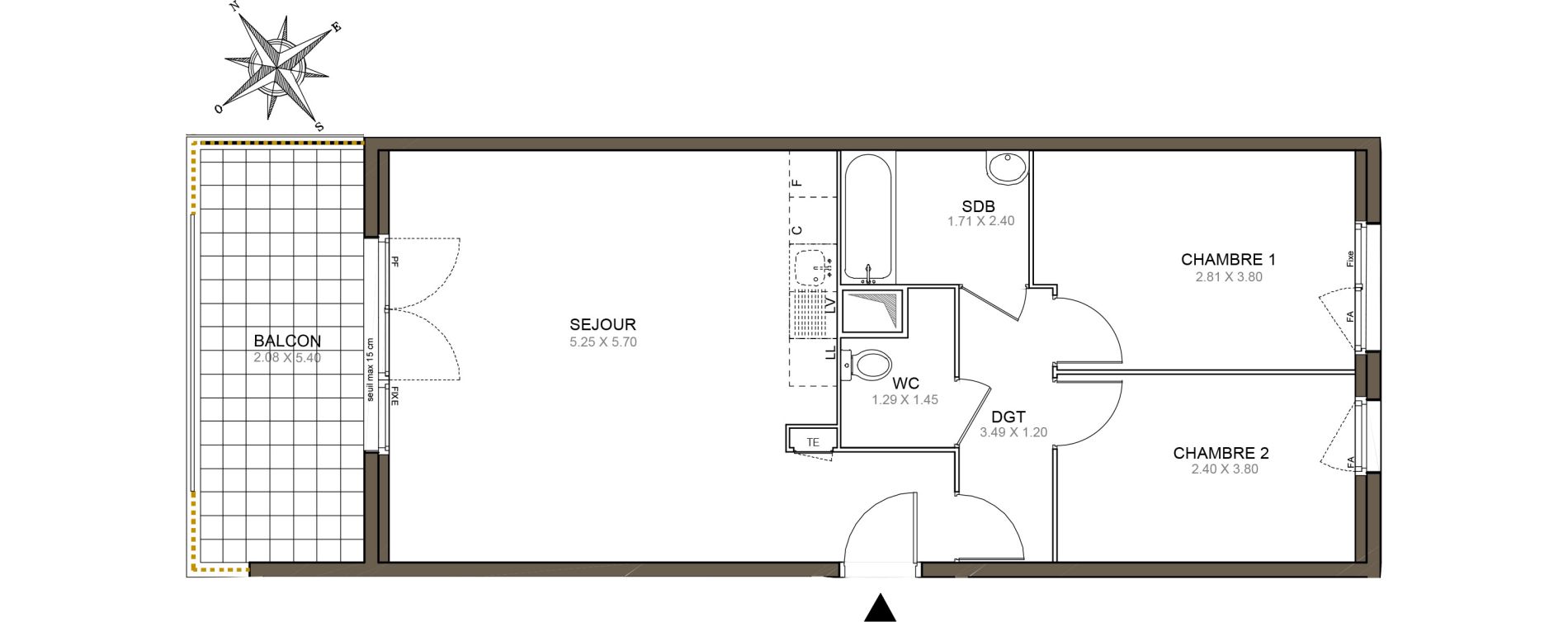 Appartement T3 de 62,78 m2 &agrave; Meaux Beauval