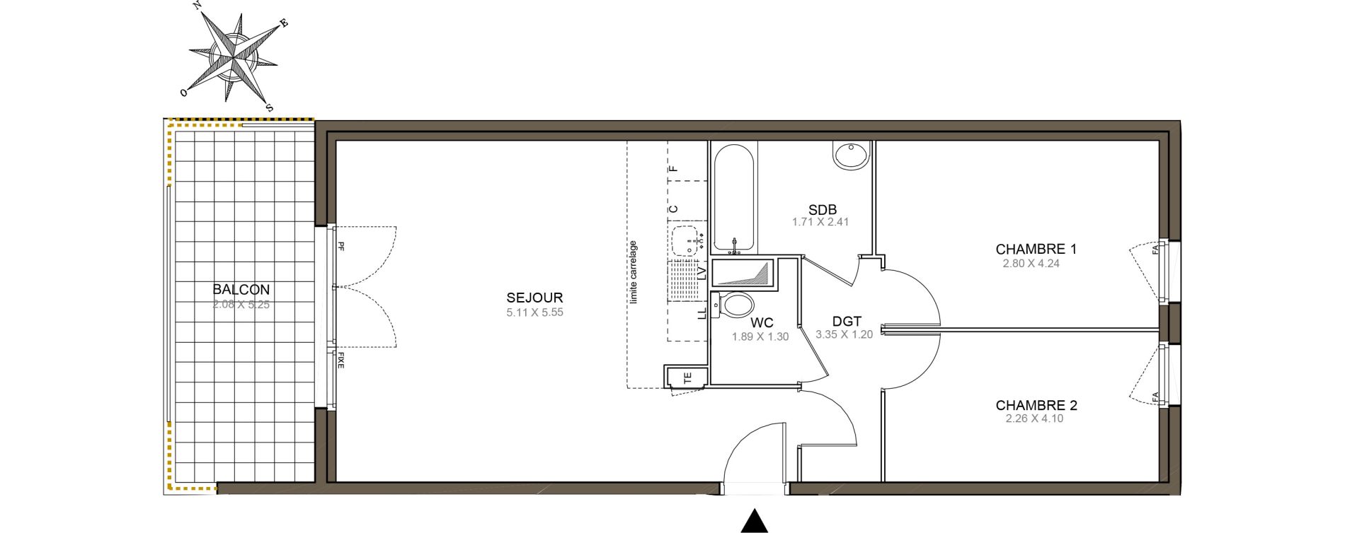 Appartement T3 de 61,14 m2 &agrave; Meaux Beauval