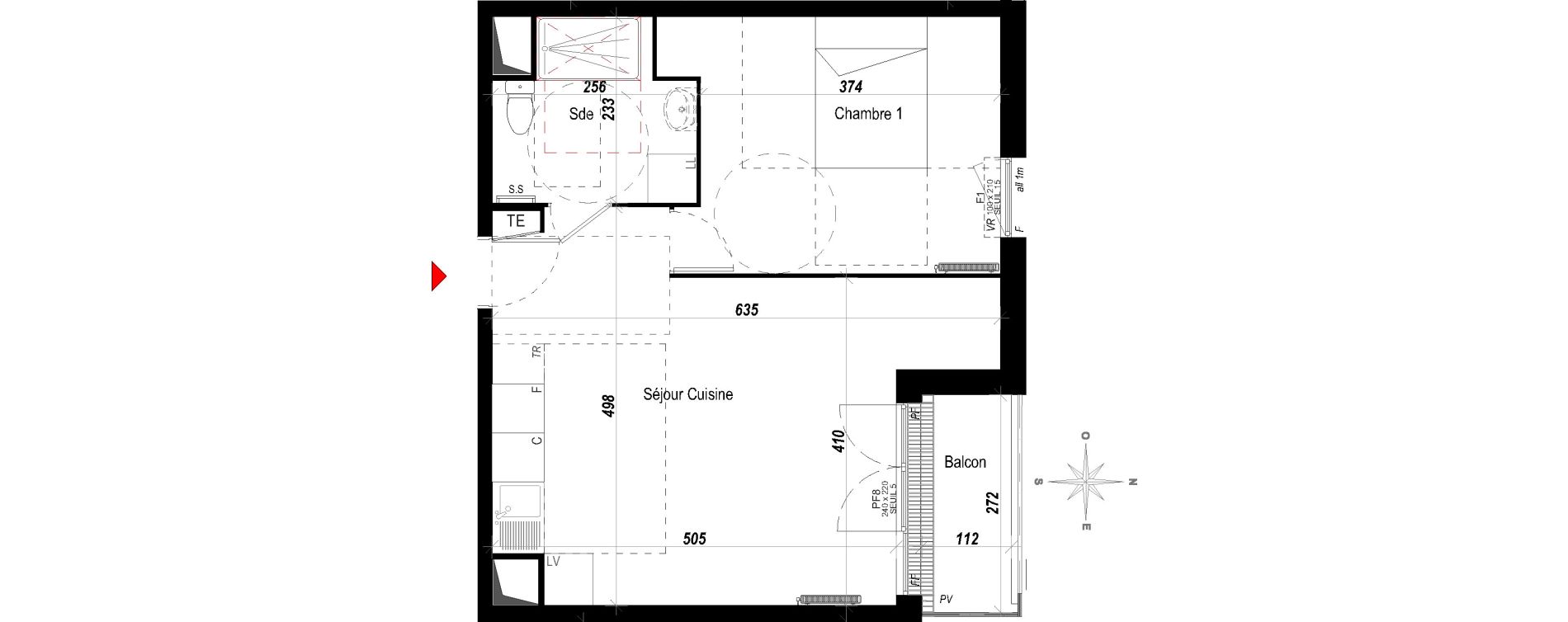 Appartement T2 de 41,30 m2 &agrave; Meaux Beauval