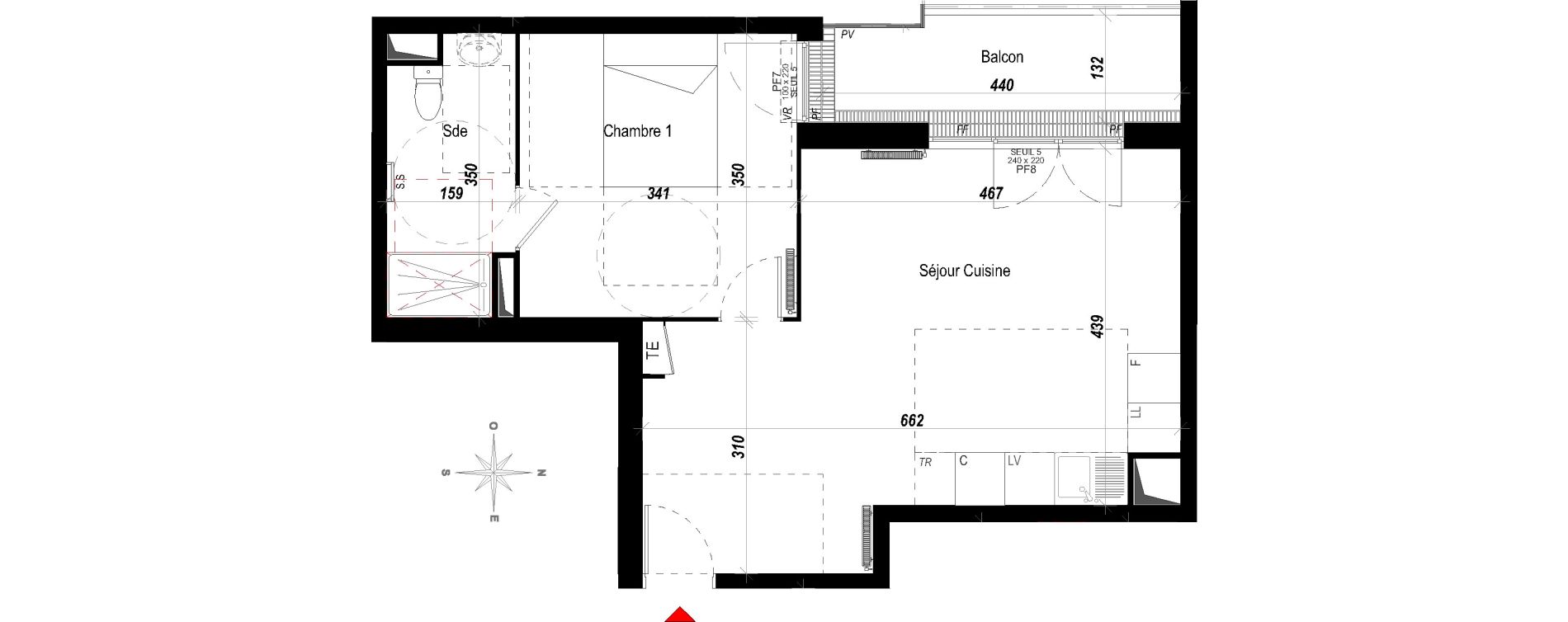 Appartement T2 de 43,62 m2 &agrave; Meaux Beauval