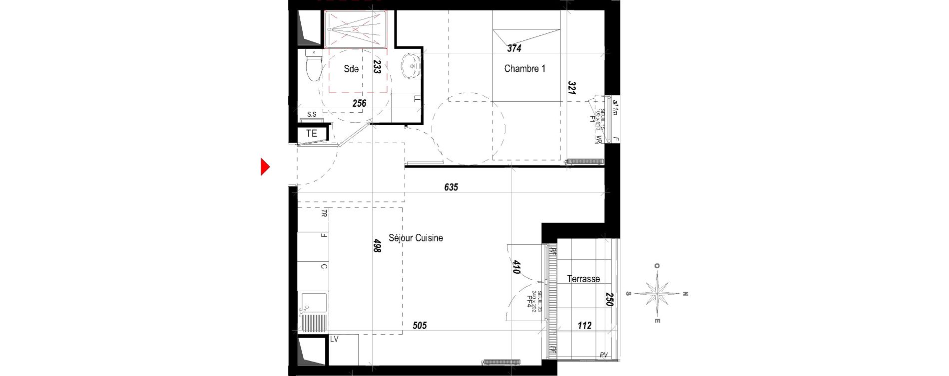 Appartement T2 de 41,27 m2 &agrave; Meaux Beauval