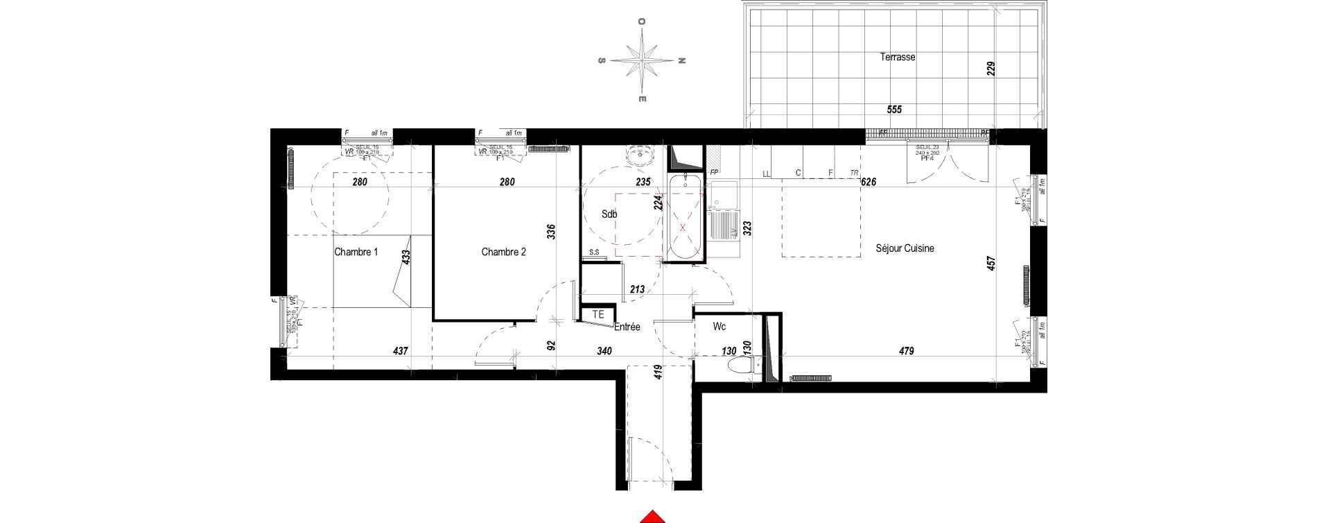 Appartement T3 de 64,54 m2 &agrave; Meaux Beauval
