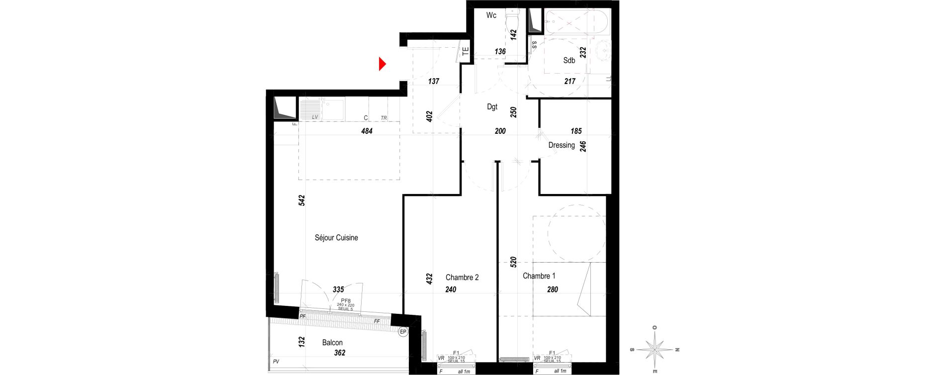 Appartement T3 de 63,53 m2 &agrave; Meaux Beauval