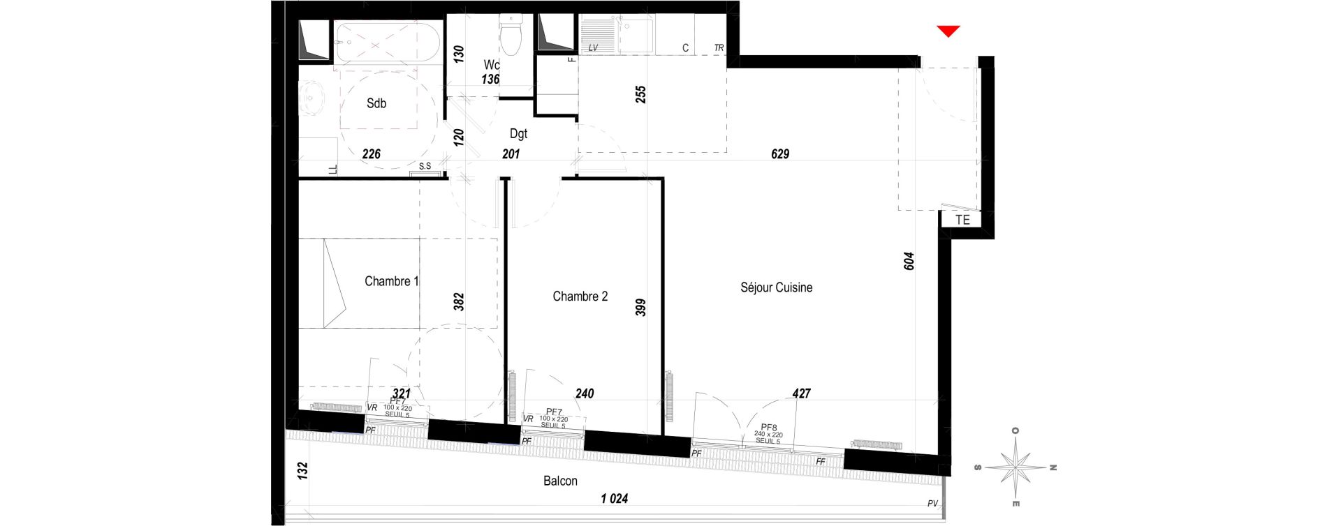 Appartement T3 de 61,85 m2 &agrave; Meaux Beauval