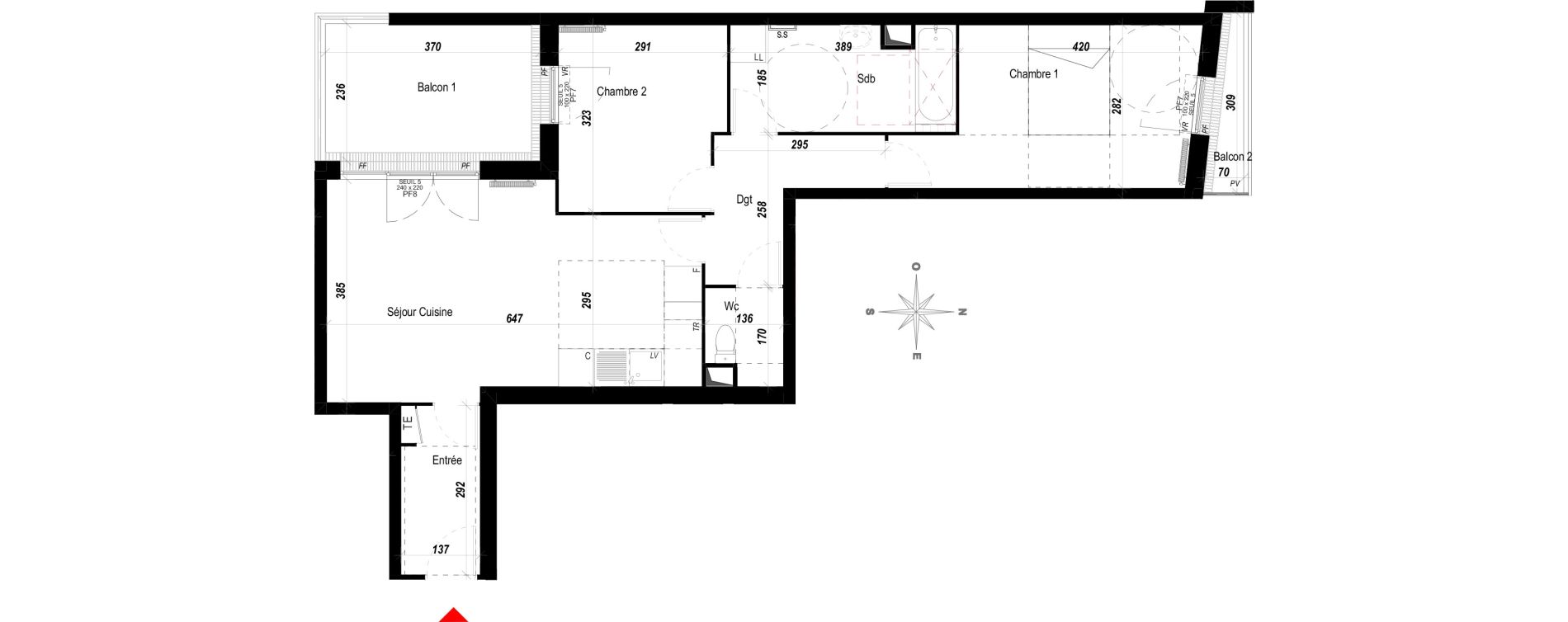 Appartement T3 de 61,58 m2 &agrave; Meaux Beauval
