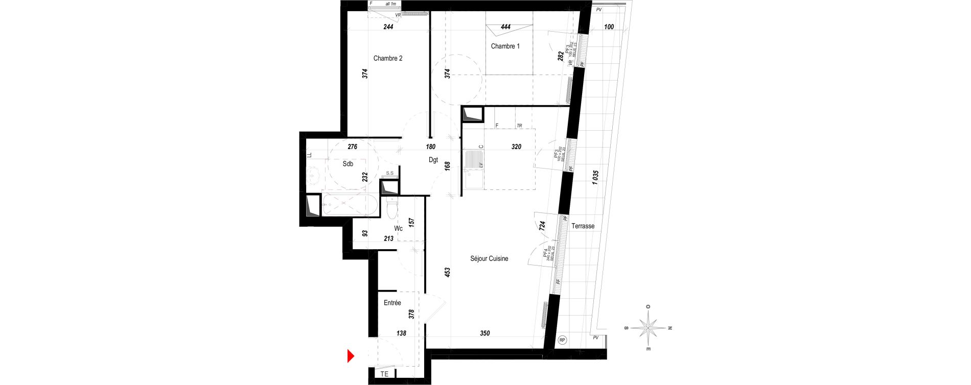 Appartement T3 de 63,17 m2 &agrave; Meaux Beauval