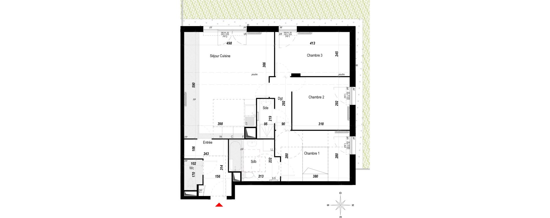 Appartement T4 de 74,90 m2 &agrave; Meaux Beauval